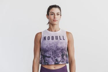 Nobull Muscle Dip-Dye Women's Tank Tops Purple | Australia (CV8214)